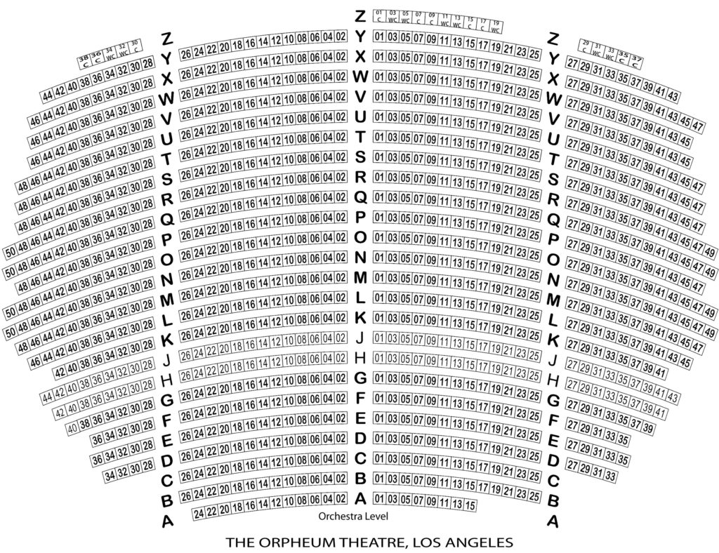Seating Orchestra Level